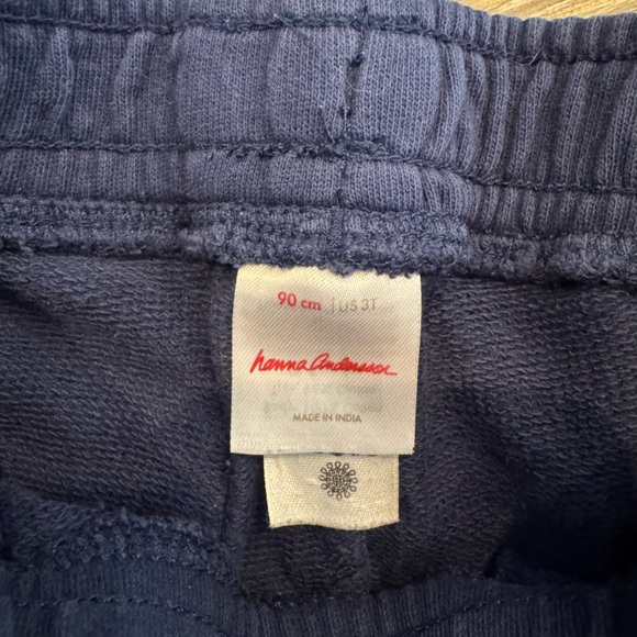 Hanna Andersson Toddler Jogger Sweatpants Navy Yellow Size 3T - Picture 2 of 6